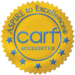 aspire to excellence CARF accredited badge png 285 by 285